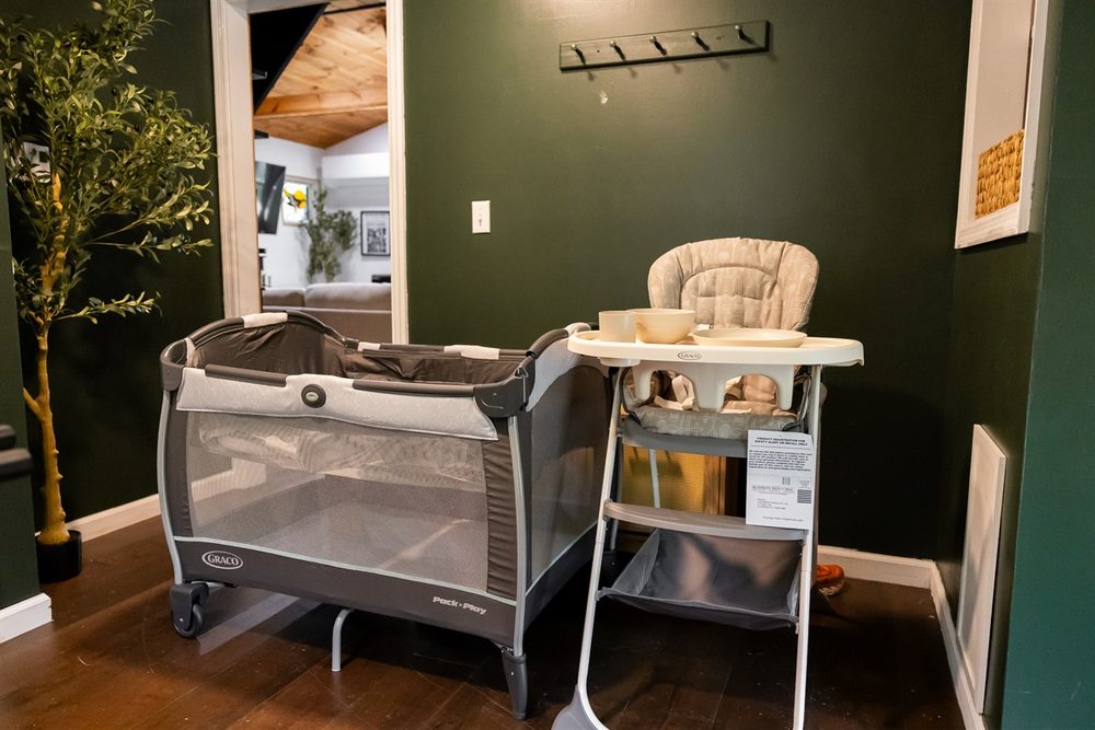Pack-and-play, high chair and baby gear for families with little ones
