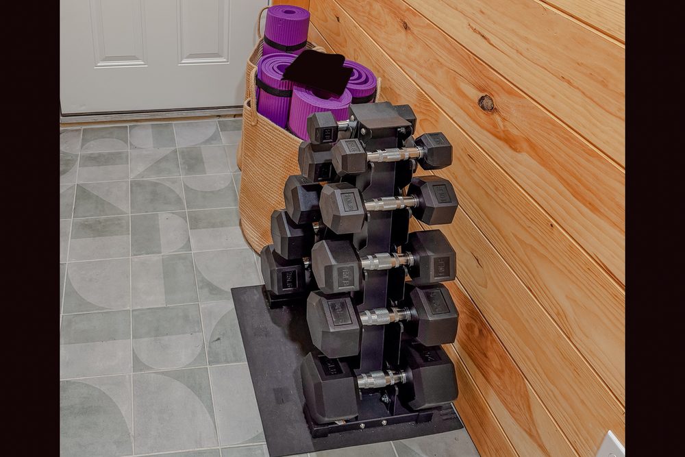 Set of dumbbells for a home workout